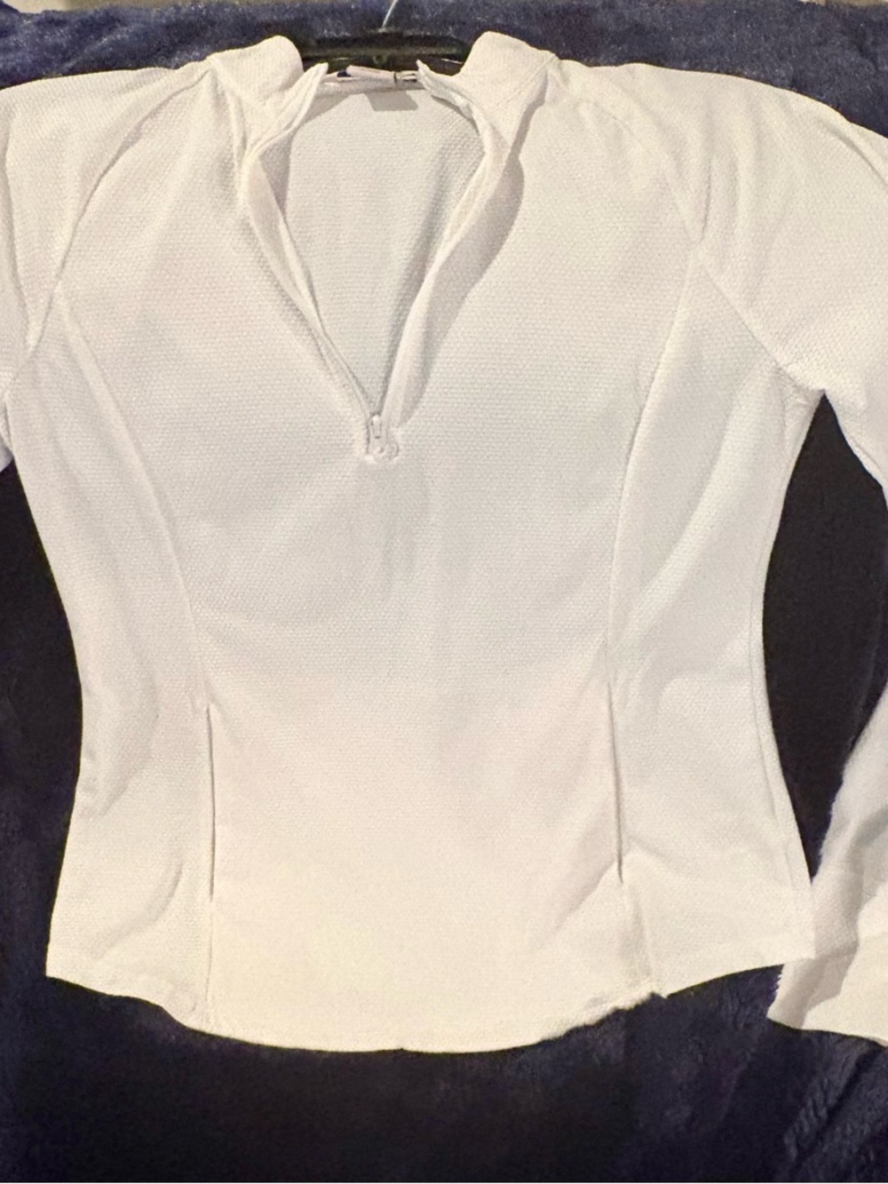 Tommy Bahama White Long-Sleeve Half-Zip Performance Top